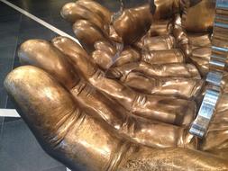 Hand Fingers Bronze statue