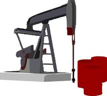 pump and red barrels as an illustration