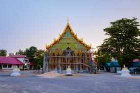 antique buddhist temple in ayutthaya