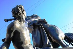 The Horse Tamers, bronze sculpture, detail, russia, st petersburg