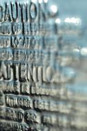 macro photo of Text Metal Texture