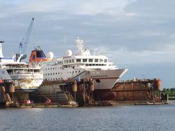 ships in dry docks