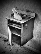 White and Black photo of Industrial Vintage furniture