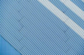 blue industrial architecture close-up
