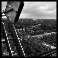 Monochrome photo of Industrial Park