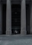 huge pillars near the entrance