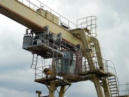 driver's cabin on a crane in industry