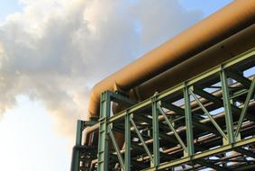 Close-up of the industrial construction in Alsumer, Germany