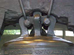 metal Liberty Bell in Philadelphia