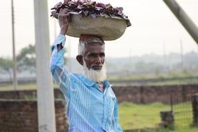 old worker man outdoors