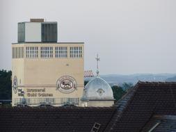 Brewery Gold Ox in Ulm, Germany, on the landscape