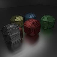 3d image of colored geometric shapes