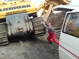 Crane Lifting man