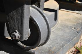 old metal wheel close up