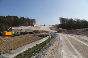 road construction on a sunny day