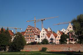 Ulm City View cranes