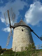 wind Mill and Sky Clouds