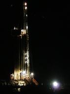 Drilling Headframe working at Night