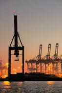 Waters Industry Port at sunset