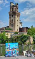 Art Artist Work and historic tower