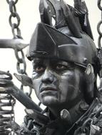 industrial statue close up