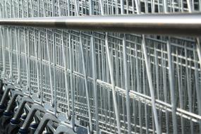 Geometric Shopping Cart Lines