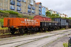 industrial railway in the city