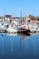 boats near the pier on a clear sunny day
