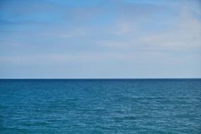 minimalistic blue seascape