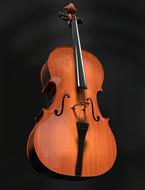 cello, string instrument on black background