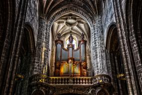 Organ Instrument in Cathedral
