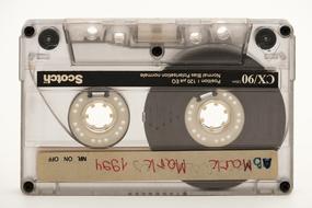 old audio cassette with the inscription