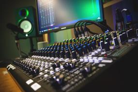 mixer in recording studio