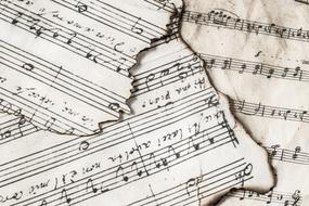 burned music notes