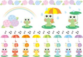 frog kawaii snails rainbow drawing