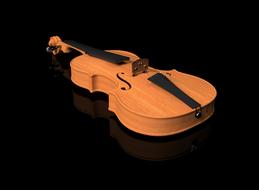 clipart of violin on black background