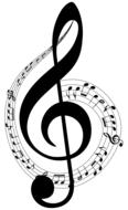 clef and music notes, music composition