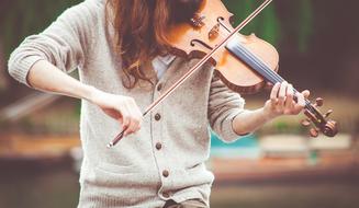 Concert Violin in hand