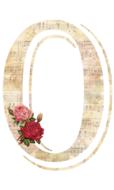 numeral 0 in vintage style