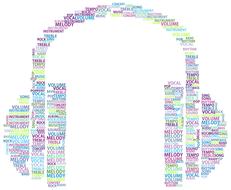 abstract illustration of headphones