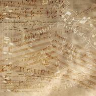 musical notes as vintage background