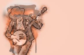 musician with banjo as an illustration