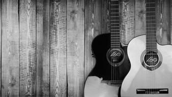 Guitar Wood Instrument monochrome