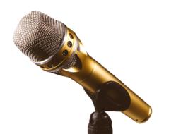 gold Microphone Music