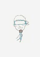 drawn bind singing boy