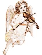 angel drawing violin drawing