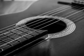 goodly Guitar Black And White