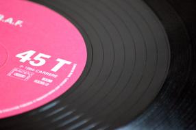 pink center vinyl record