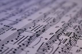 Paper Print Music text