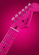 Pink Guitar Glowing drawing